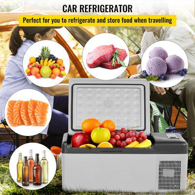 VEVOR 12 Volt Portable Mini Fridge 16 Qt with App Control for Truck, RV, Boat, and Home Use in Grey - Shop FeFe’s Fashion LLC