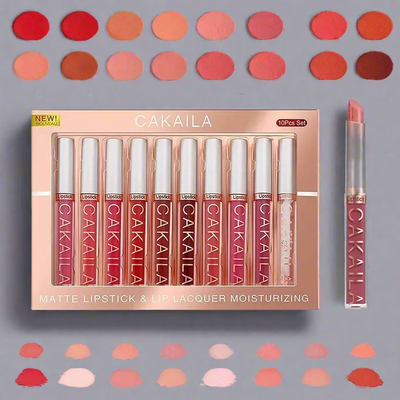 Cakaila Matte Lipstick Set - 10 Moisturizing Shades (3-12 Pcs) - Shop FeFe’s Fashion LLC