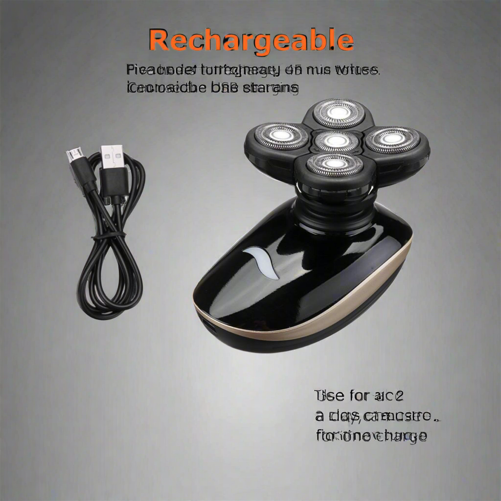 5 In 1 4D Bald Head Electric Shaver - Rechargeable Shaver for a Smooth Shave - Shop FeFe’s Fashion LLC