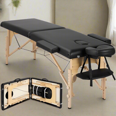Black Portable Massage Table Lash Bed Tattoo Table Beauty Folding Adjustable - Shop FeFe’s Fashion LLC