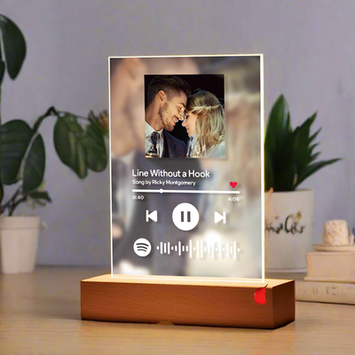Customizable Photo Music Album Cover Night Light Carved Name Song Photo Frame - Shop FeFe’s Fashion LLC