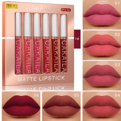 CakaiLa matte lipstick set featuring six shades in a stylish packaging for vibrant lips
